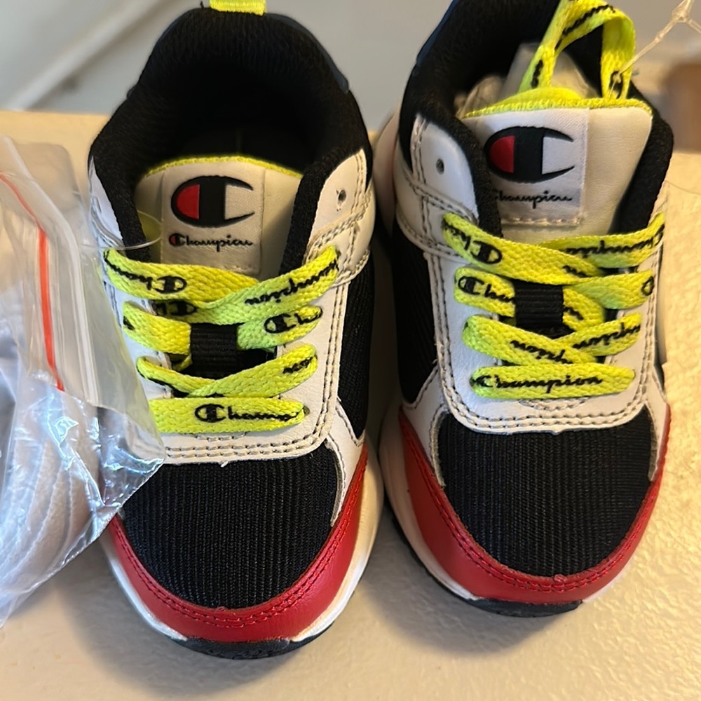 Champion Kids' Black and Red Sneakers